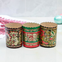 Форма бумажная для маффинов и куличей «Хохлома» - Фото 4