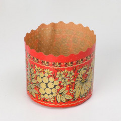 Форма бумажная для маффинов и куличей «Хохлома» - Фото 1