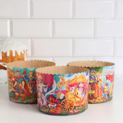 Форма бумажная для кекса, маффинов и кулича «Пасха-2» - Фото 1