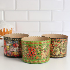 Форма бумажная для кекса, маффинов и кулича «Пасха-2» - Фото 2