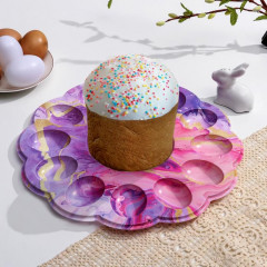 Подставка пасхальная для яиц и кулича «Мрамор» - Фото 1