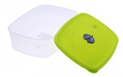 Контейнер с крышкой для СВЧ (1,6 л) прямоугольный, лайм - Фото 1
