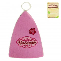 Шапка для бани «Красотка» - Фото 3