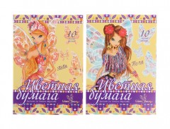 Набор цветной бумаги «Winx Fairy Couture», 10 листов, в ассортименте - Фото 1