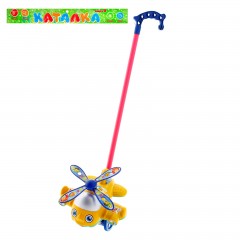 Каталка на палочке «Вертолетик», цвета в ассортименте - Фото 1