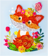 Квиллинг-панно «Лисёнок» - Фото 1