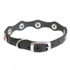 Ошейник однослойный (ширина 1 см) украшенный, цвета в ассортименте - Фото 3