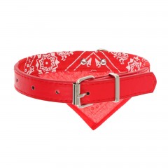 Ошейник с косынкой (42 х 2 см), красный - Фото 2