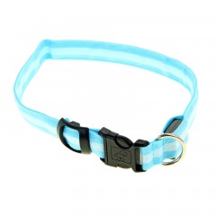 Ошейник с подсветкой (50-58 см) 3 режима свечения, голубой - Фото 3