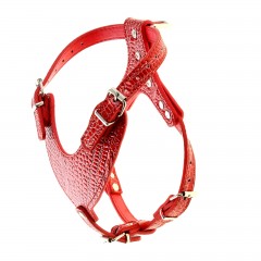Шлейка «Анаконда» (обхват шеи 28-40 см, обхват груди 44-63 см), красная - Фото 1