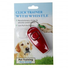 Кликер со свистком для дрессировки собак, цвета в ассортименте - Фото 1