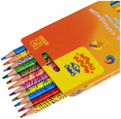Набор карандашей с многоцветным грифелем «Енот и радуга» - Фото 1