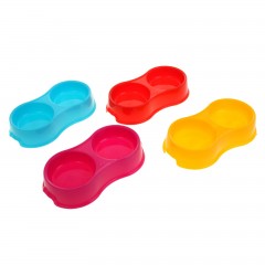 Миска двойная, 160 мл, цвета в ассортименте - Фото 1