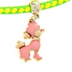 Поводок «Неон» с подвеской-собачкой (118 х 0,8 см), желто-зеленый - Фото 2