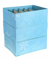 Органайзер для мелких вещей «Цветы» 3 предмета, голубой - Фото 1