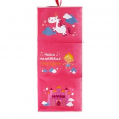 Подвесные модули в шкаф «Наша маленькая принцесса» (3 отделения), розовый - Фото 3