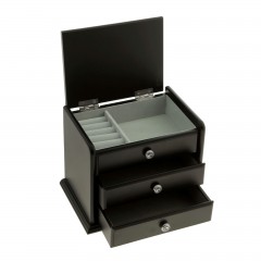 Шкатулка «Комод с 2-мя ящиками» чёрная - Фото 1