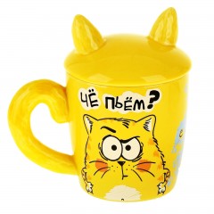 Кружка кот «Чё пьём» - Фото 6
