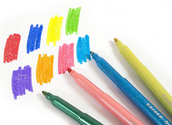 Фломастеры с блёстками