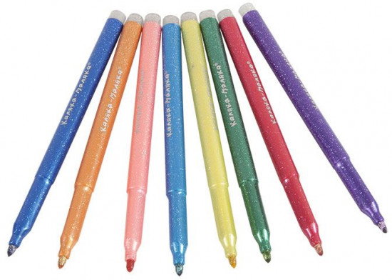 Фломастеры с блёстками