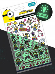 Наклейки-тату светящиеся «Миньоны» - Фото 1