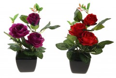 Композиция в горшке «Пышные розы», цвет в ассортименте - Фото 2