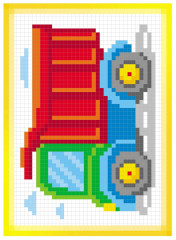 Раскраска пиксельная «Машинки» - Фото 1