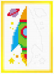 Раскраска пиксельная «Машинки» - Фото 2