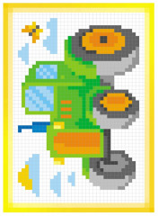 Раскраска пиксельная «Машинки» - Фото 3