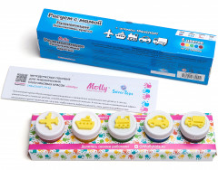 Краски пальчиковые со штампиками «Транспорт» - Фото 1