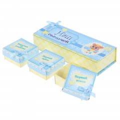 Набор подарочный для новорожденных «А у нас сын», фотоальбом на 100 фото + 3 коробки - Фото 3