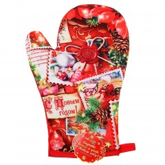 Варежка-прихватка «С Новым годом!» - Фото 1