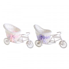 Корзинка декоративная «Велосипед с коляской» средняя, цвет в ассортименте - Фото 1