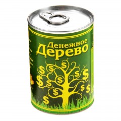 Растущая трава в консервной банке «Денежное дерево», клевер - Фото 1