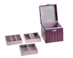 Шкатулка для украшений «Фиолет», кожзам - Фото 1