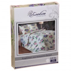 Комплект постельного белья «Цветочный микс» (арт. 4509, семейный, бязь, 2 наволочки 70х70, простыня 220х240) - Фото 1