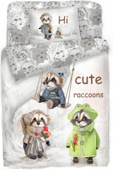 Комплект постельного белья «Еноты» - Фото 2