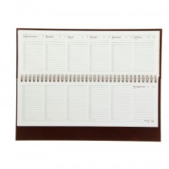 Планинг недатированный коричневый, бумвинил - Фото 1