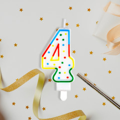 Свеча для торта «Цифра 4» - Фото 3