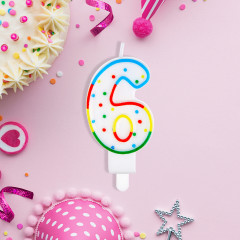 Свеча для торта «Цифра 6» - Фото 3