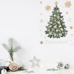 Наклейка виниловая «Снежная елочка» - Фото 2