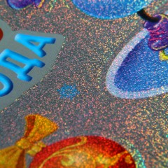 Наклейка декоративная голография «Веселого Нового года» - Фото 2