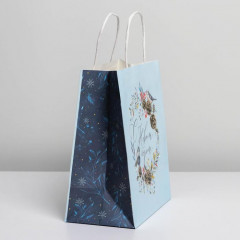 Пакет подарочный крафтовый «Морозное утро» - Фото 1
