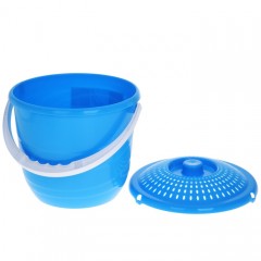 Ведро с крышкой «Practic lux» (10 л), цвет голубая лагуна - Фото 1