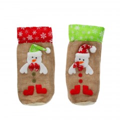 Одежда на бутылку «Снеговичок, красные ножки» - Фото 1