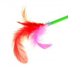 Дразнилка с пером, 39 см, цвет в ассортименте - Фото 2