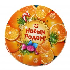 Подарочная банка жестяная-тубус «Мандарины» - Фото 2