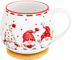 Кружка с подставкой-крышкой «Весёлые гномики» - Фото 2