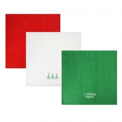 Набор полотенец в корзинке «Новогодний» (40х40 см), 3 шт - Фото 1