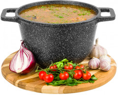 Казан с крышкой «Черный мрамор» - Фото 3